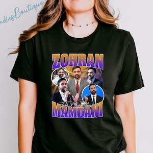 Zohran For New York City Tshirt, Retro Bootleg Zohran Mamdani Tee, Support NYC Political Shirt, Mayor Mamdani 2025, Hot Girls For Zohran