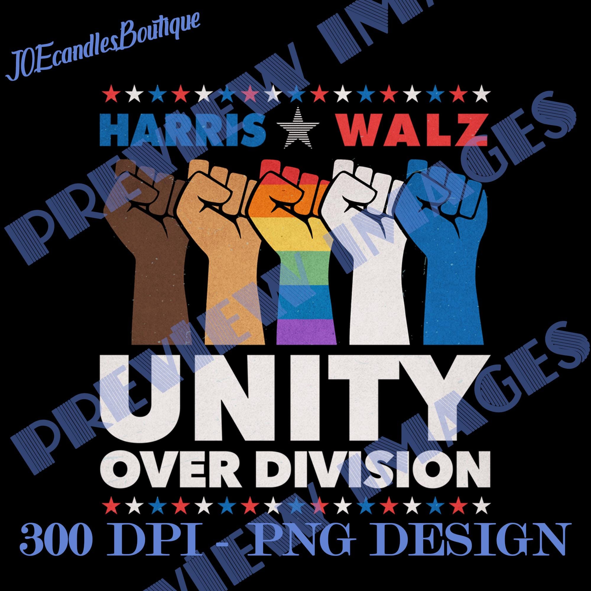 Harris Walz Unity Over Division Png, LGBT Vote Kamala Harris Png, Walz ...