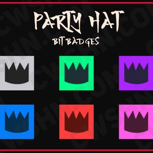 P2U Party Hat Bit Badges