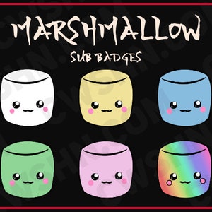 P2U Cute Marshmallow Badges