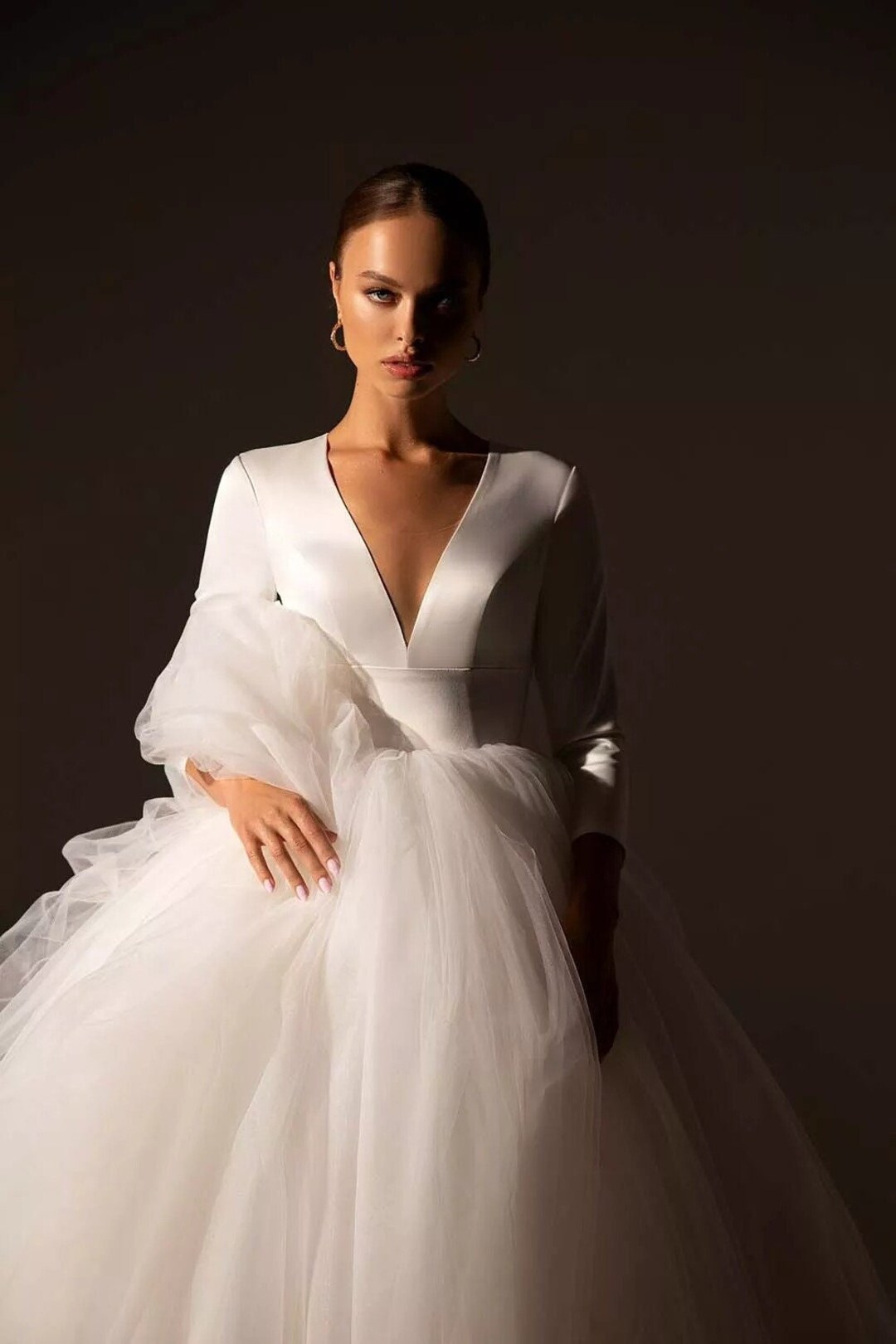 Elegant Off-white Ballgown Wedding Dress. Beautiful Long - Etsy
