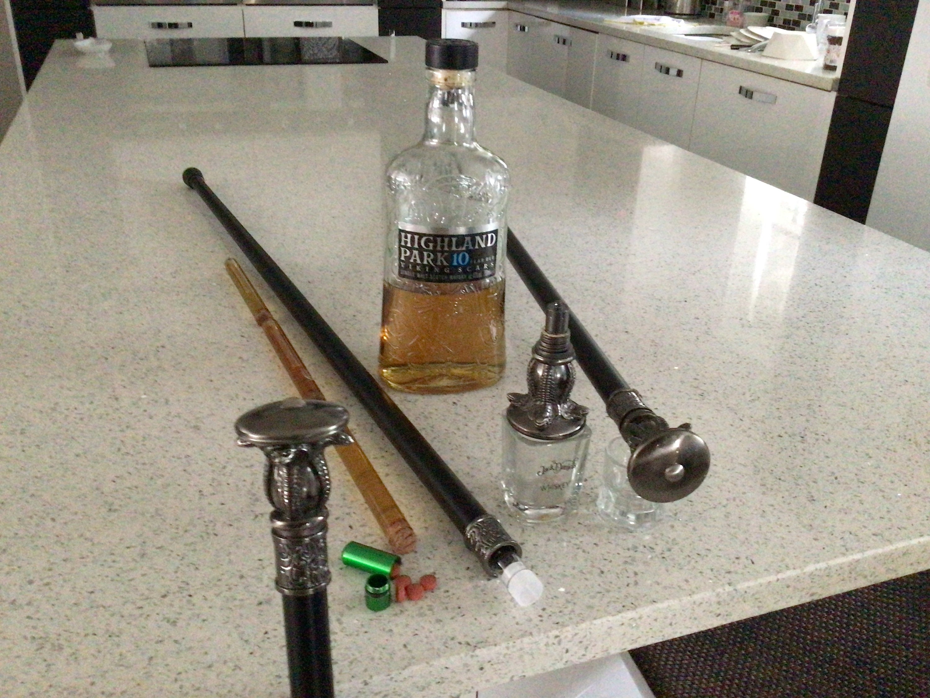 Walking Stick Tippling/smuggling Stick Holding 3 Flasks Etsy UK