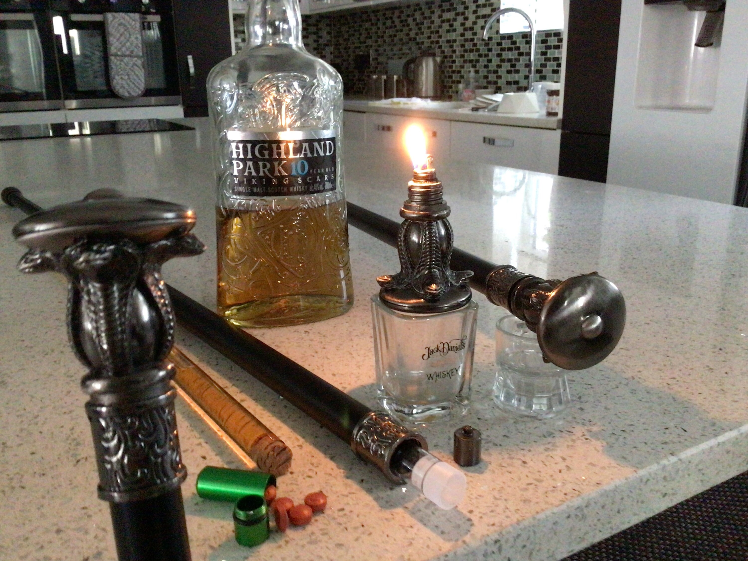 Walking Stick Tippling/smuggling Stick Holding 3 Flasks Etsy UK