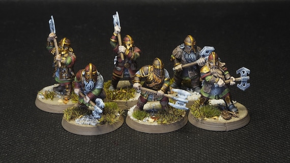 Dwarven Guards – Set of 6 Resin Miniatures (Unpainted)