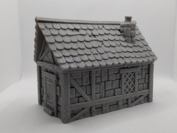 Medieval resin house mockup