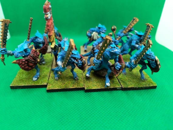 saurus warriors lizardmen seraphon, painted