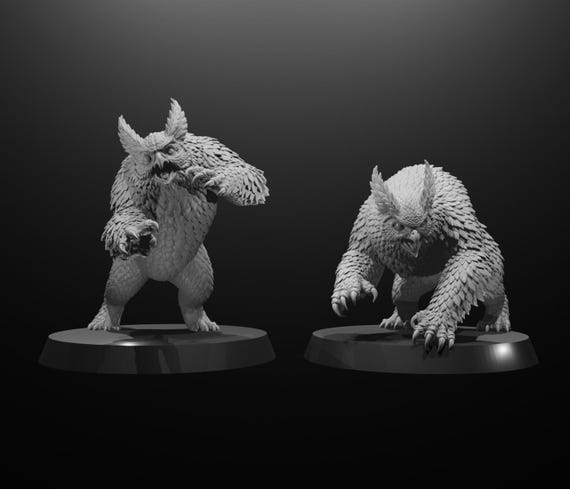 OwlBear 2 pcs resin