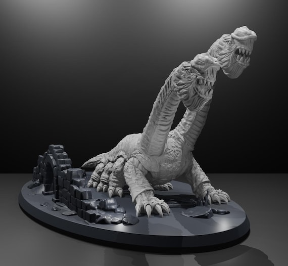 Eborsisk Twin Head Troll Dragon Resin