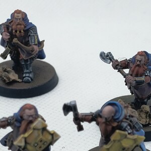 6 enanos de resina de Khazad dhum, pintura profesional