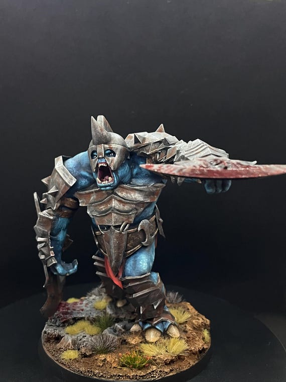 Heavily armored mountain troll with Scythe #2