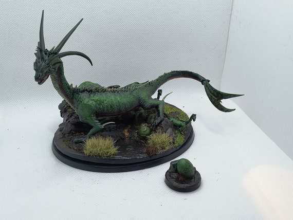 Swamp Cave Dragon, mesbg resin ( Unpainted)