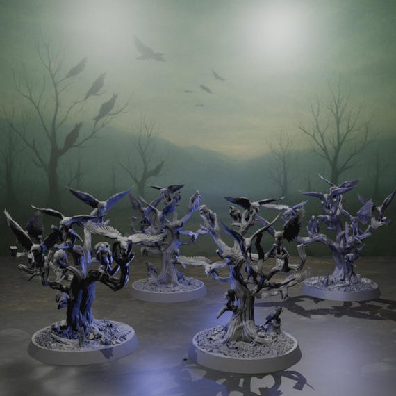 Black Crows – Dark Fantasy Miniature Set, 40mm base, 4 pcs
