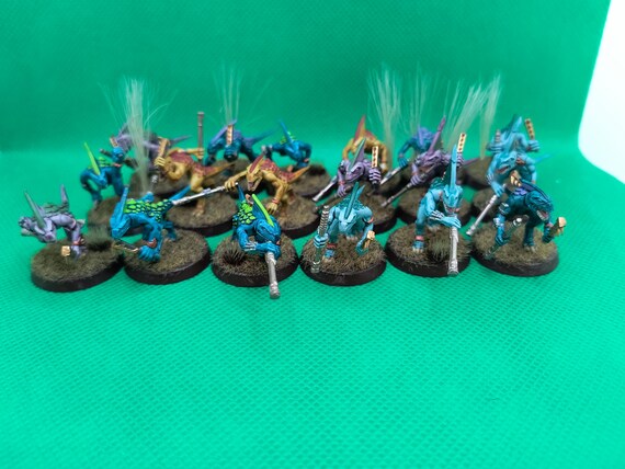 Skinks with blow pipes lizardmen seraphon, beautifully painted
