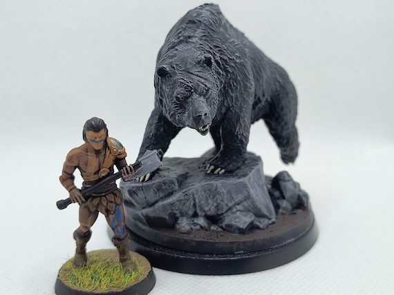 Man-bear Beorn resin painted
