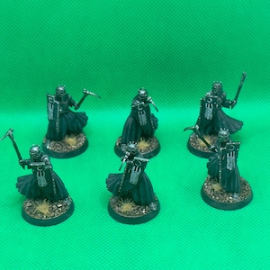 Morgul riddare till fots, 6 krigares hacka, harts, lotr (omålad)