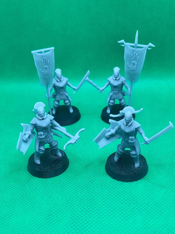 Uruk hai command, 4 resin models (Unpainted)