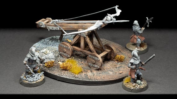 Uruk-Hai ballista with crew, resin, mesbg (unpainted)