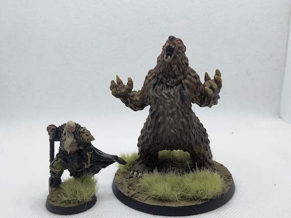 Man and Bear painted