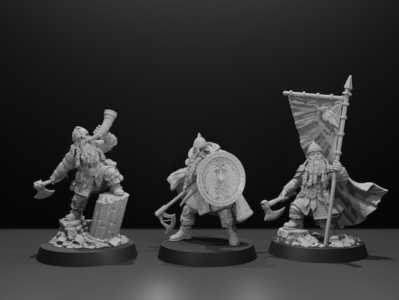 Dwarf Khazad Command Resin 28mm