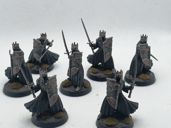 Morgul knigths on foot, 6 warriors, resin, lotr (Unpainted)