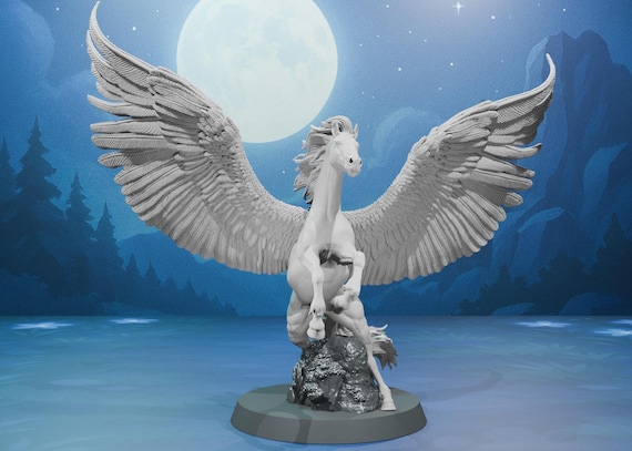 Pegasus – Fantasy Miniature, 40 mm Base