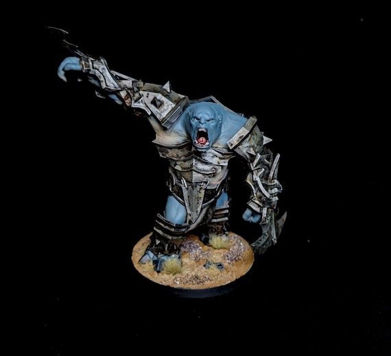 Heavily armored mountain troll with Scythe #1