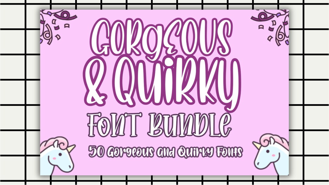 The Gorgeous and Quirky Font Bundle Instant Digital Download procreate ...