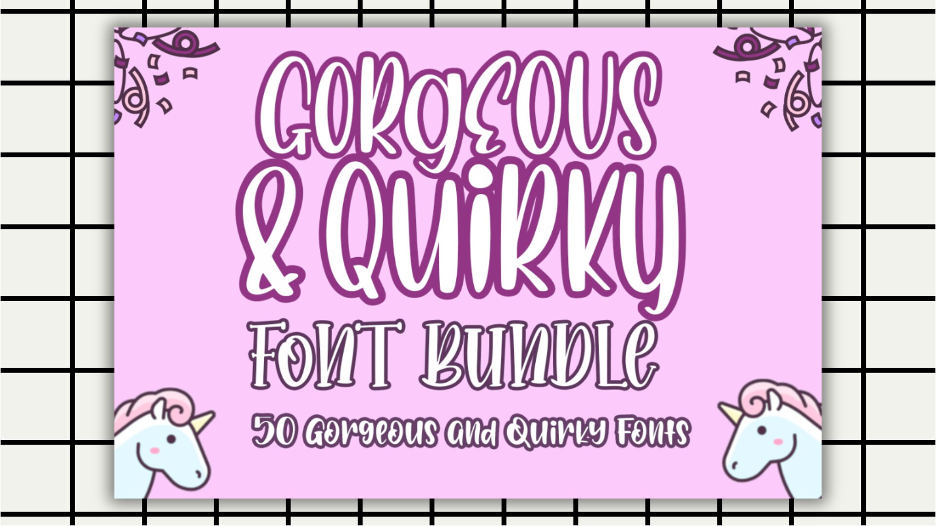 The Gorgeous and Quirky Font Bundle Instant Digital Download procreate ...