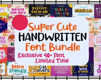 The Free Font Bundle Instant Digital Download procreate Prints Vintage ...