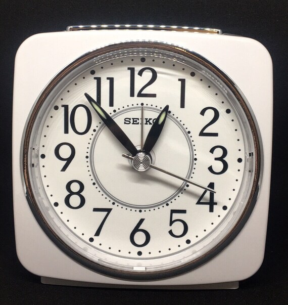 Seiko Beep QHE140W Analogue Alarm Clock With Snooze Plastic - Etsy