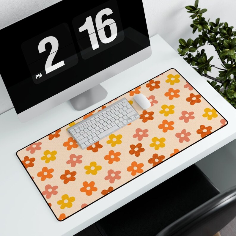 Aesthetic Y2K Flower Desk Matboho Desk Mat Cutedesk Etsy