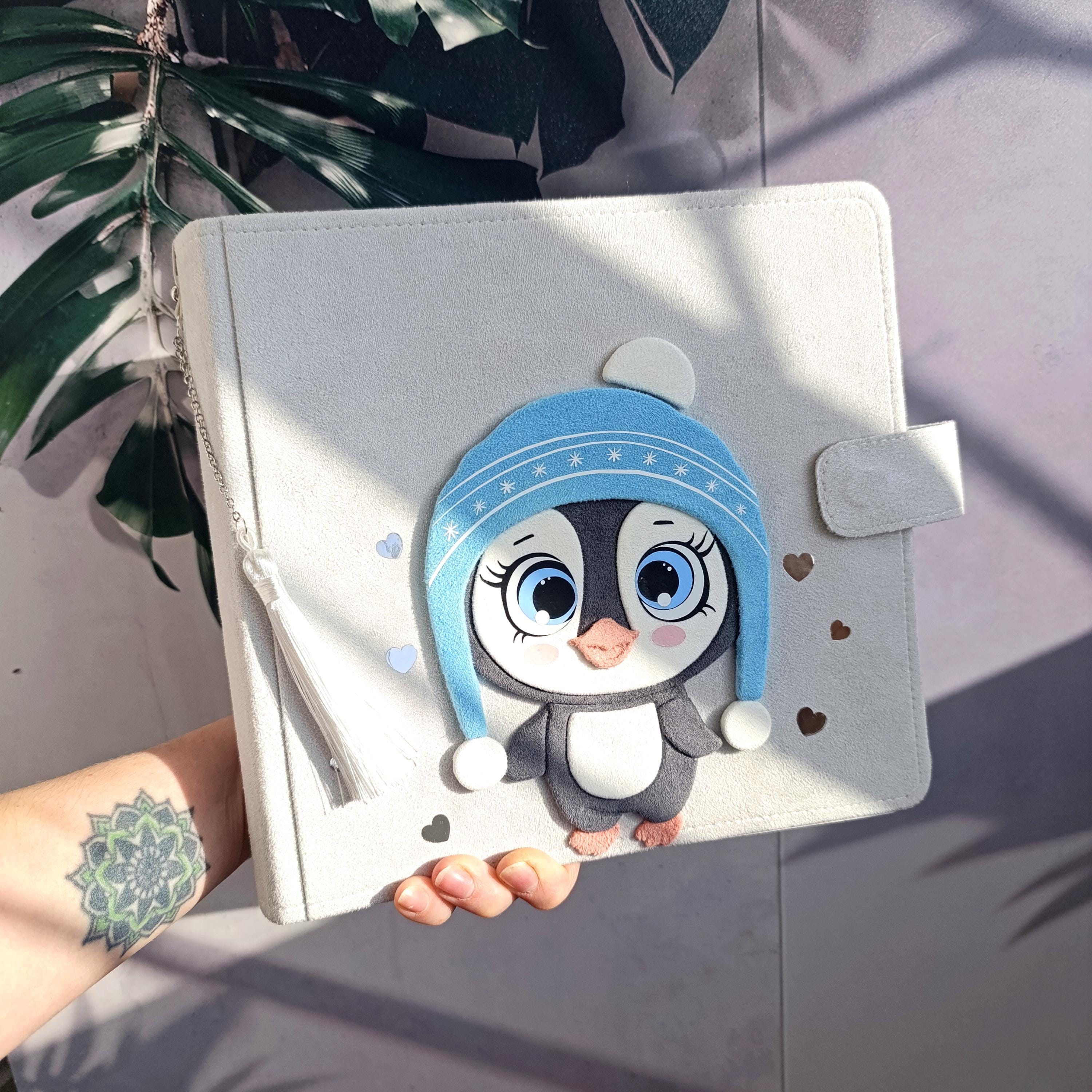 Handmade Personalized Baby Photo Album: Penguin Scrapbook Gift