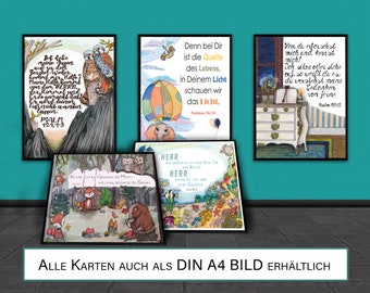 imagen | Póster DIN A4 | Libre elección | Versículo de la Biblia que imprimo sin marco | regalo | Imagen Cristiana | Deco I Biblia I Cristiana