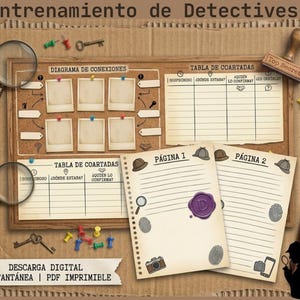 Murder Mystery Games | ESPAÑOL| Guide: How to Solve a Crime Kit | Detective Training Manual | Guía de Juego de Misterio| Printable Case