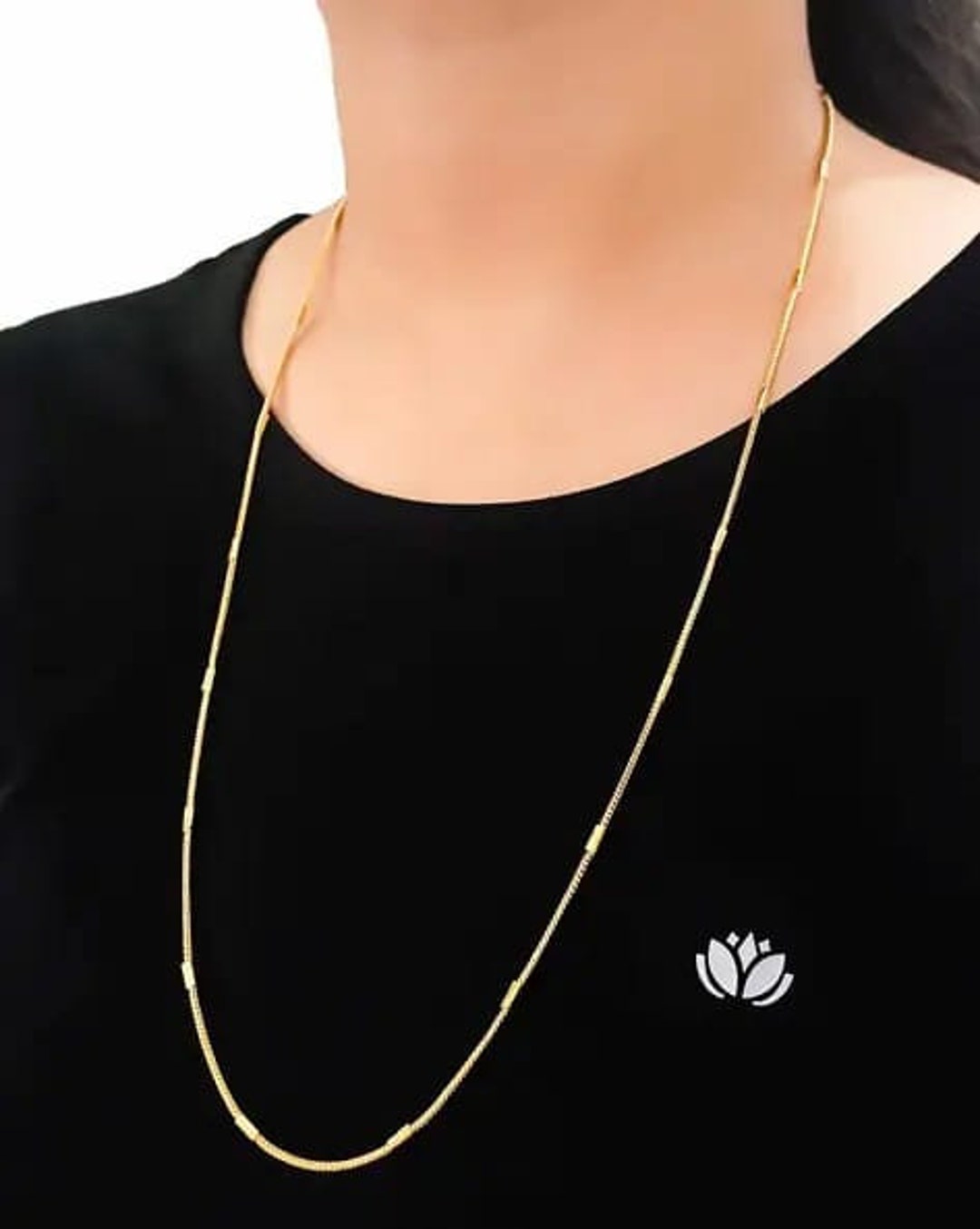 18K Gold Filled, Gold Chain Necklace, Twist Chain, Delicate Gold Chain