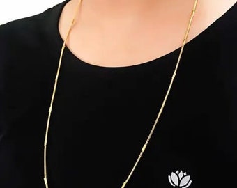 18K Gold Filled, Gold Chain Necklace, Twist Chain, Delicate Gold Chain Necklace, Simple Gold Chain Necklace | Dainty Gold Chain Necklace