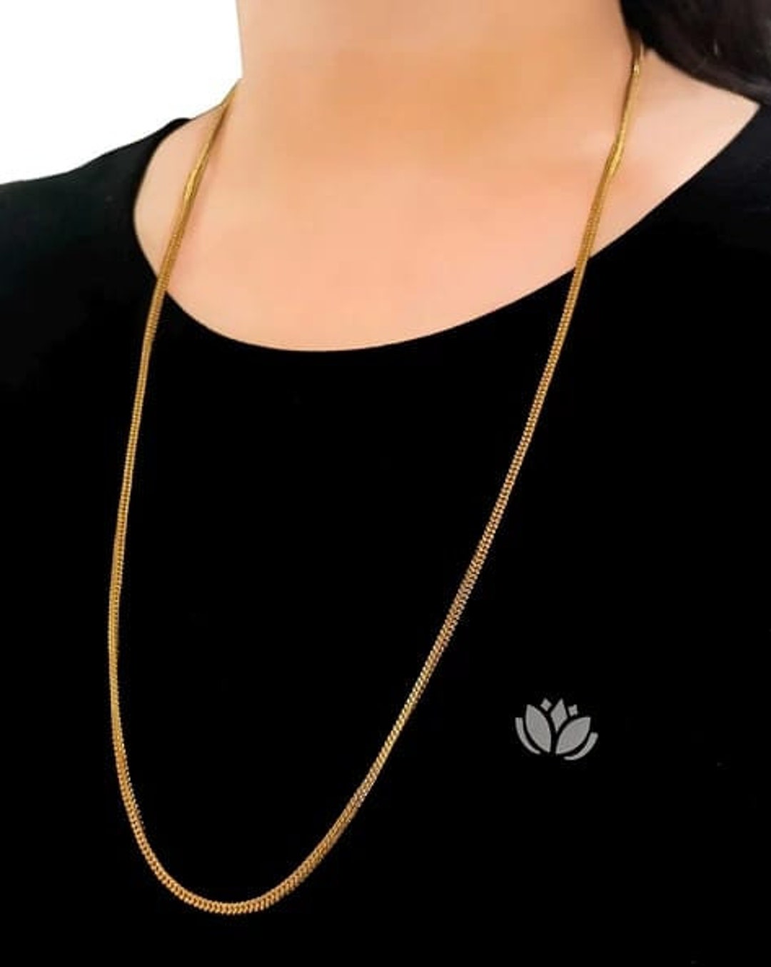 18K Gold Filled, Gold Chain Necklace, Twist Chain, Delicate Gold Chain