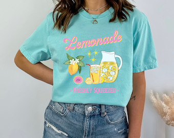 Vintage Lemonade Shirt für Frauen, Retro Lemonade Stand T-Shirt, Sommer Zitrone T-Shirt, Bestseller, Comfort Colors 1717, Damen 50er Jahre Shirt.