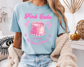 Stardew Valley Pink Cake Shirt, Cozy Gamer Girl Tee, Stardew Valley Fandom T-Shirt, Girly Pinkcore Shirt for Women, Comfort Colors Shirt.