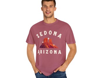 Sedona Arizona T-Shirt for Men, Red Rocks Graphic Tee, Men’s Graphic Tees, Nature Lover Shirt, Gift for Men, Western Desert Aesthetic Shirt.