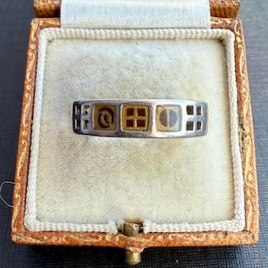 Sterling Silver and Enamel Band Ring, Size 6 | L 1/2