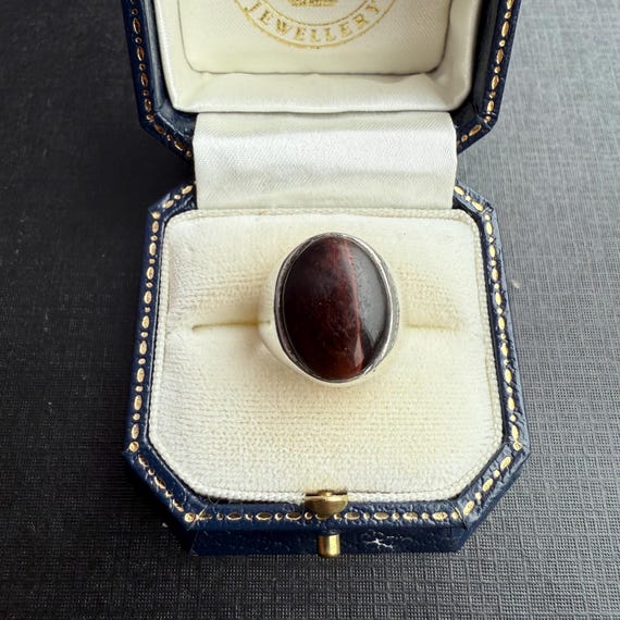 Sterling Silver Tigers Eye Ring, Size 7 | O