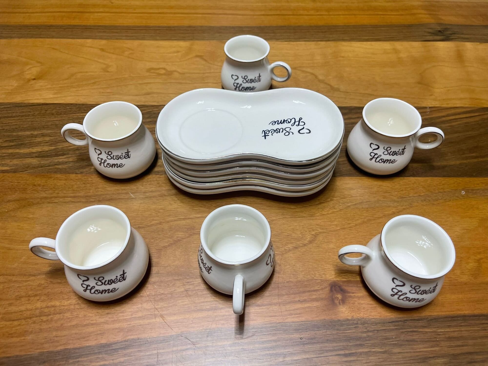 Suite De 6 Tasses Brulots + Sous Tasses Porcelaine Paris