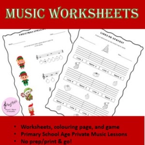 Christmas Music Worksheets image 2