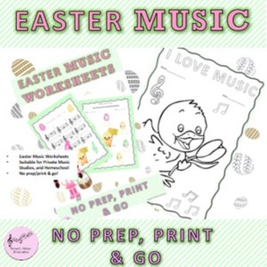 Easter Music Worksheets image 1