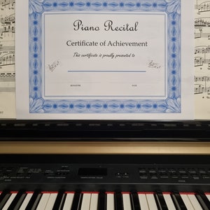 Printable Piano Recital Certificate image 5