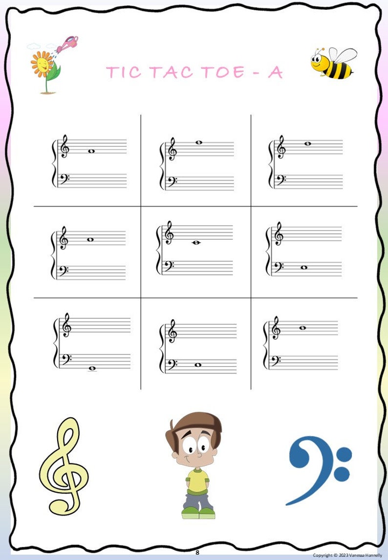 The Grand Staff Music Worksheets - Treble & Bass Clef - Etsy