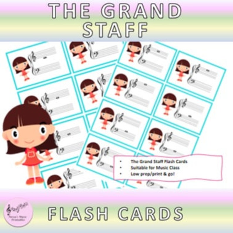 The Grand Staff Music Flash Cards image 2