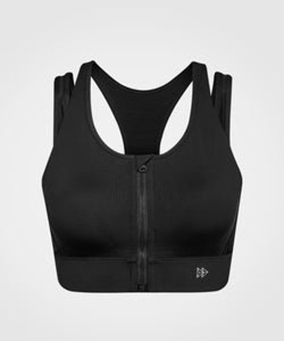 Buy High Impact Sports Bra Non-removable Molded Cups Shift Zip Front  Racerback Padded Running Bra Online in India 