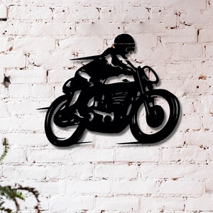Metal Motorcycle Metal Wall Art, Vintage Motorcycle Wall Art, Motorcycle Metal Wall Decor, Motorbike Metal Line Art, Motorcycle Metal Sign